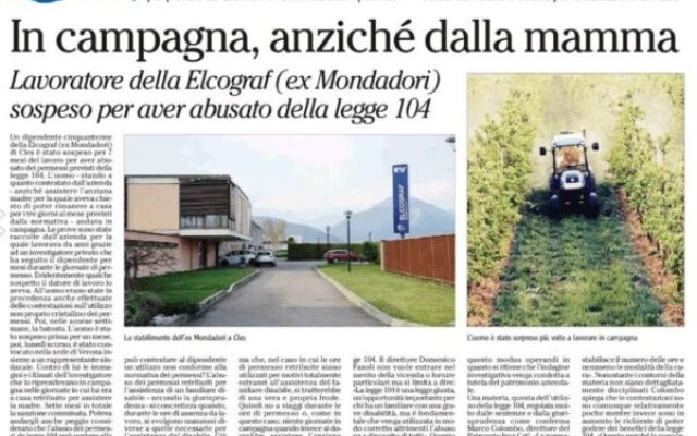 Perdonare gli Assenteisti? Il caso Elcograf – Ex Mondadori